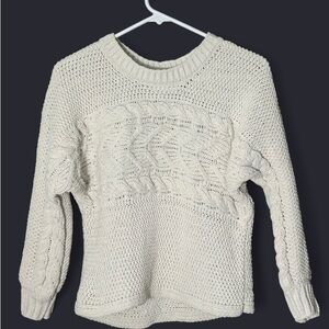 5 for $20! Rewind Off- White Cable Knit Sweater